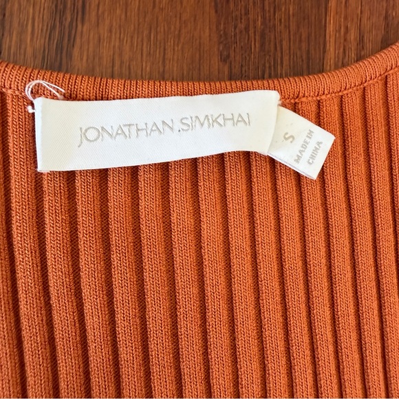 Jonathan Simkhai Florence Midi Dress Cognac size S - Picture 8 of 10